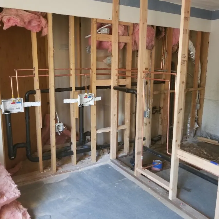 Copper pipe rough-in and plumbing installation in Bremerton